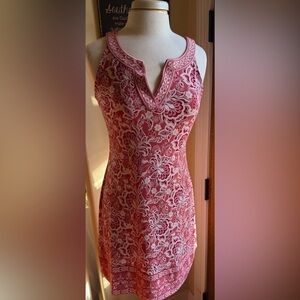 Magnolia Grace Dress Size Small NWT Alhambra Embroidered Trim Coral